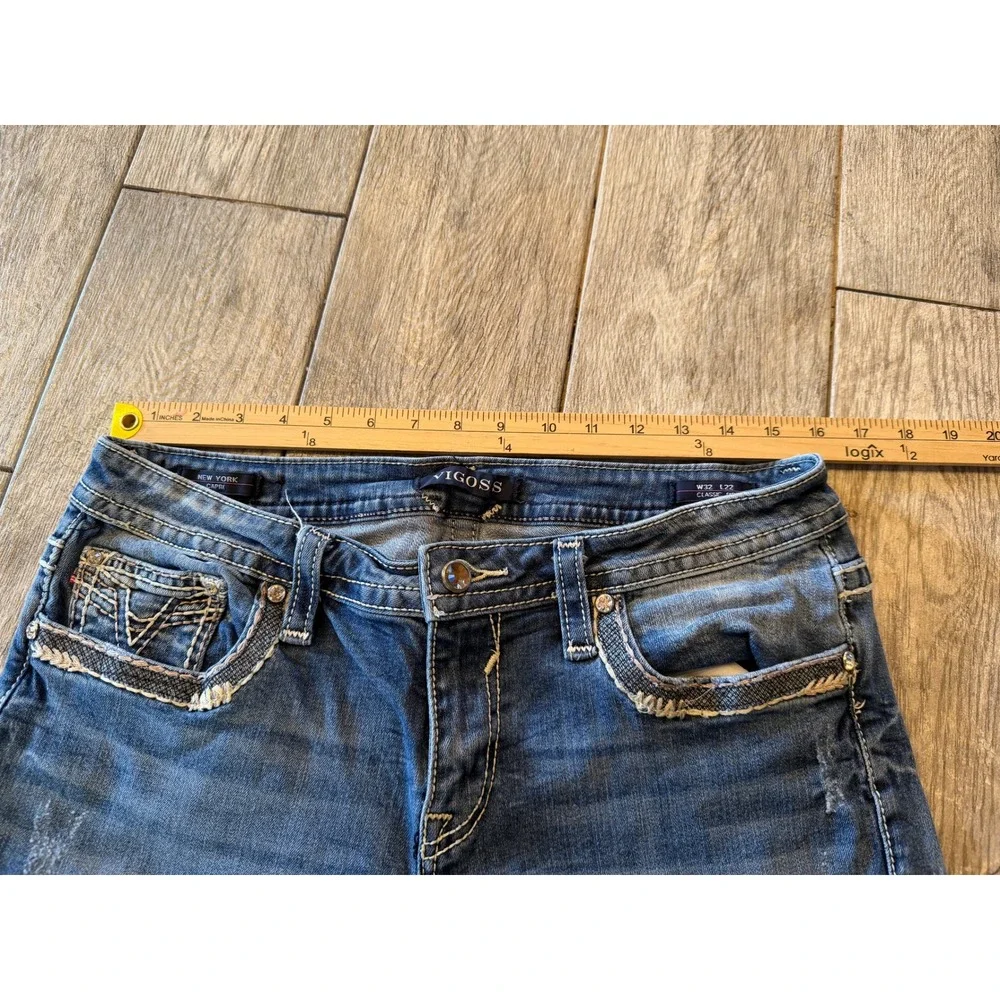Vigoss Denim Capri Jeans New York Capris Cropped W32 L22 Classic 32 x 22 Cropped - Picture 9 of 13